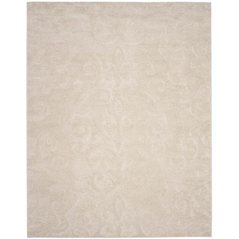 SAFAVIEH Florida Shag Valdemara Scroll Area 1.2-inch Thick Rug