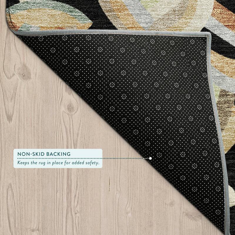 Machine Washable Indoor/ Outdoor Modern Heli Chantille Rug