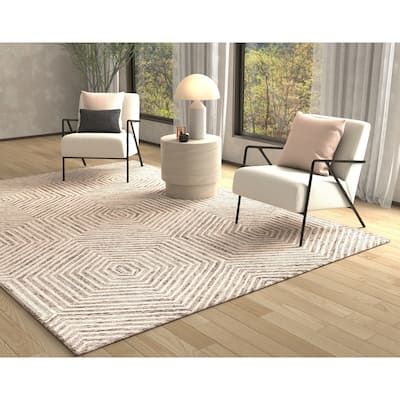 Carson Carrington Kullerod Hand-tufted Wool Honeycomb Rug - 9' x 12' - 9' x 12'