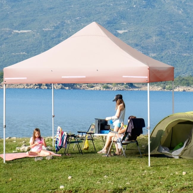 Pop up Gazebo with 4 Height and Adjust Folding Awning - 10' x 10' (L x W x H)