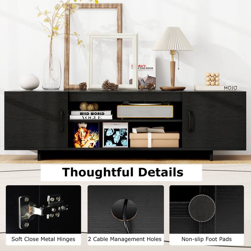 Costway TV Stand for 70" TVs Modern Entertain Center with Power Outlet - See Details