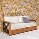 preview thumbnail 5 of 10, Cambridge Casual Provence Indonesian Teak 4-Piece Outdoor Conversation Set