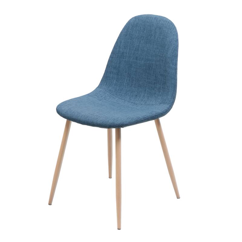 Fabric Dining Chair Set of 2 Round Back Accent Chairs Arc Lounge Chair