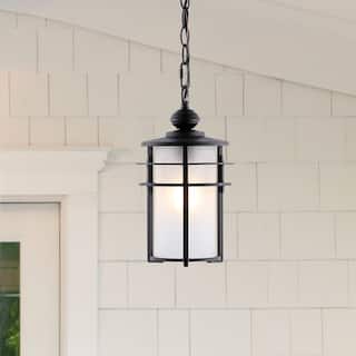 SAFAVIEH Lighting Adisyn Outdoor Pendant - 7" W x 7" D x 17-89" H