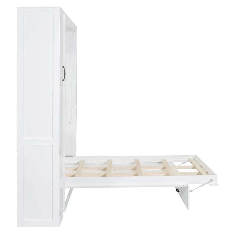 Full Smart Murphy Bed with LED Lighting & Storage, Space-Saving Design