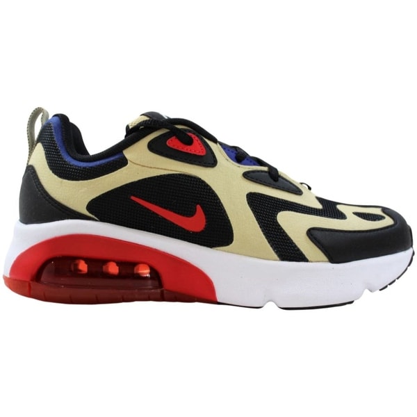 red and gold tennis shoes