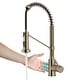 preview thumbnail 15 of 147, Kraus Bolden 2-Function 1-Handle Commercial Pulldown Kitchen Faucet KSF-1610 - 18 3/4" Height (Touchless Sensor) - SFACB - Spot Free Antique Champagne Bronze