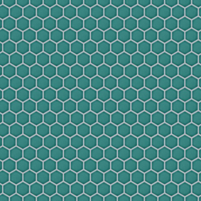 Merola Tile Tribeca 2" Hex Glossy Jade 11-1/8" x 12-5/8" Porcelain Floor and Wall Tile