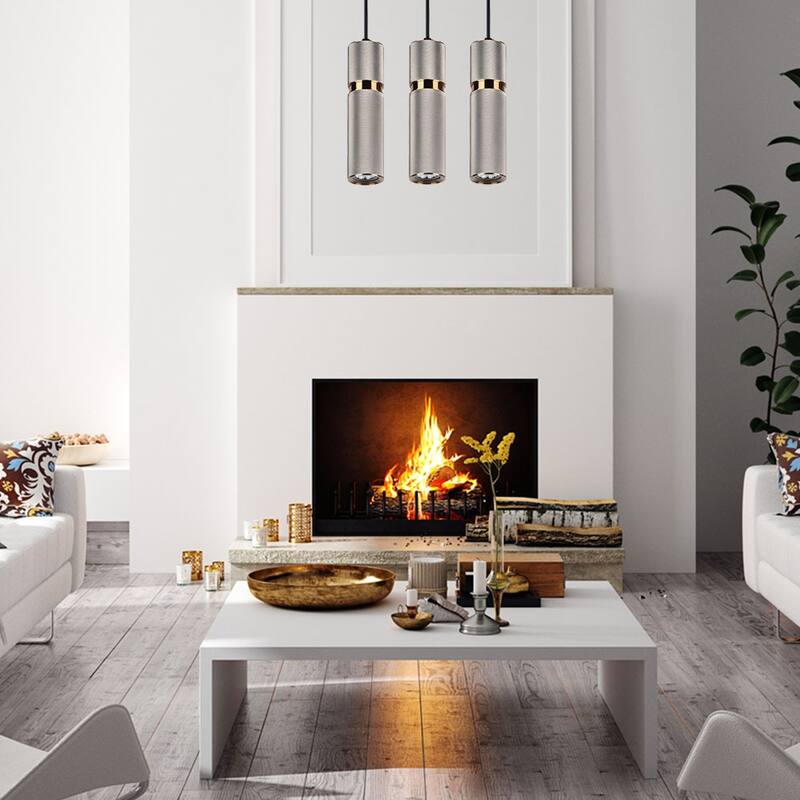 Avenue Lighting Cicada collection light gray and gold knurled aluminum