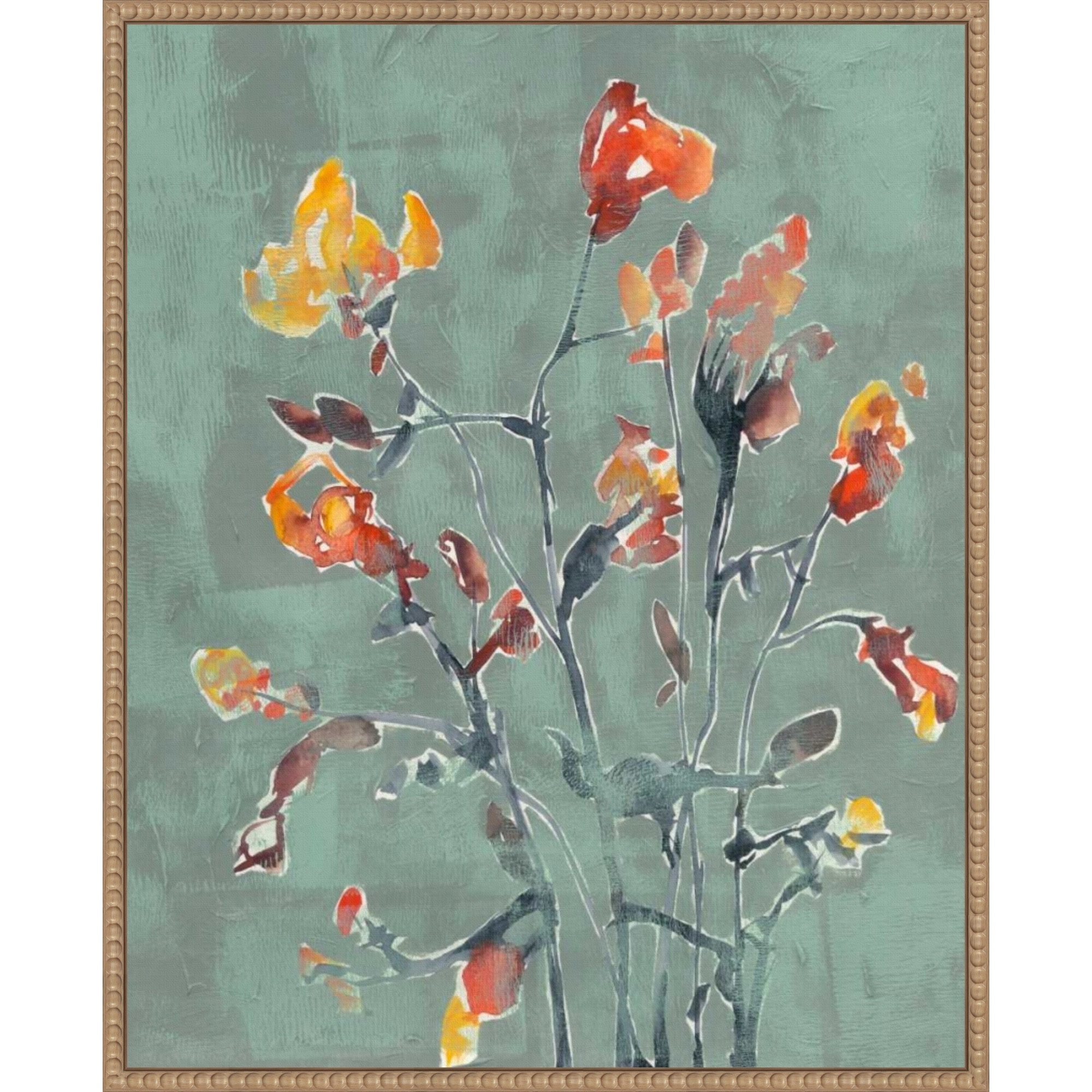 Wildflower Watercolors No. 1 by Jennifer Goldberger (23 x 28 in.), Framed Canvas Wall Art Print