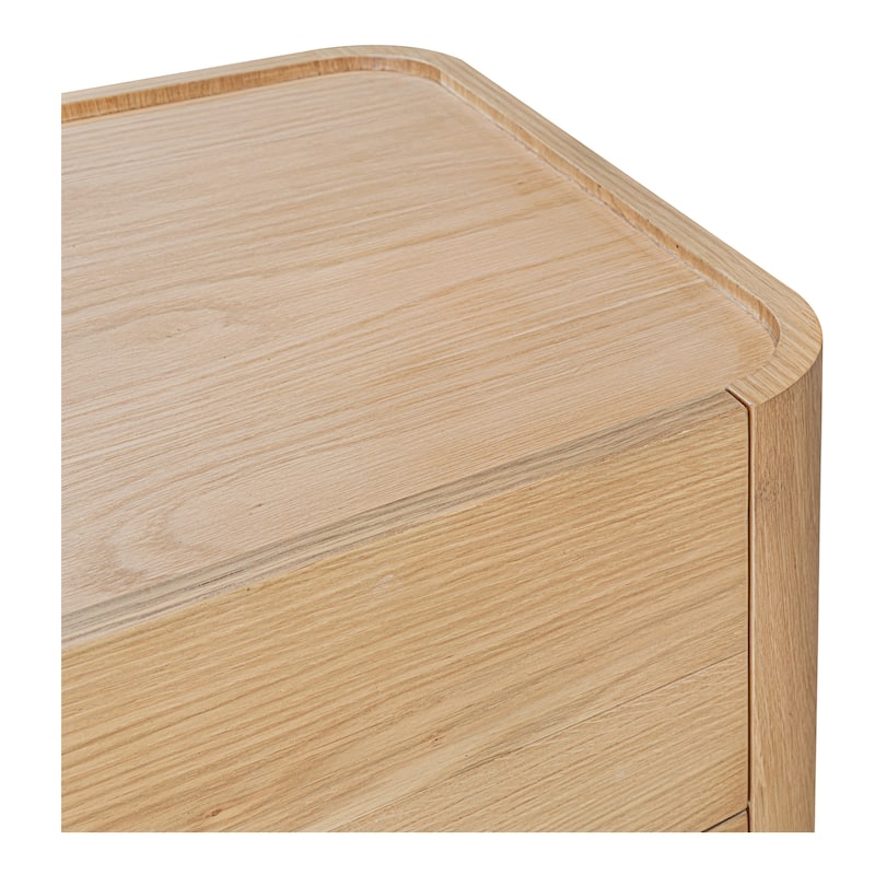 NADAAL STUDIOS Virel Dresser, Six Soft-Close Drawers with Lip Detailing and Solid Oak Frame, Natural