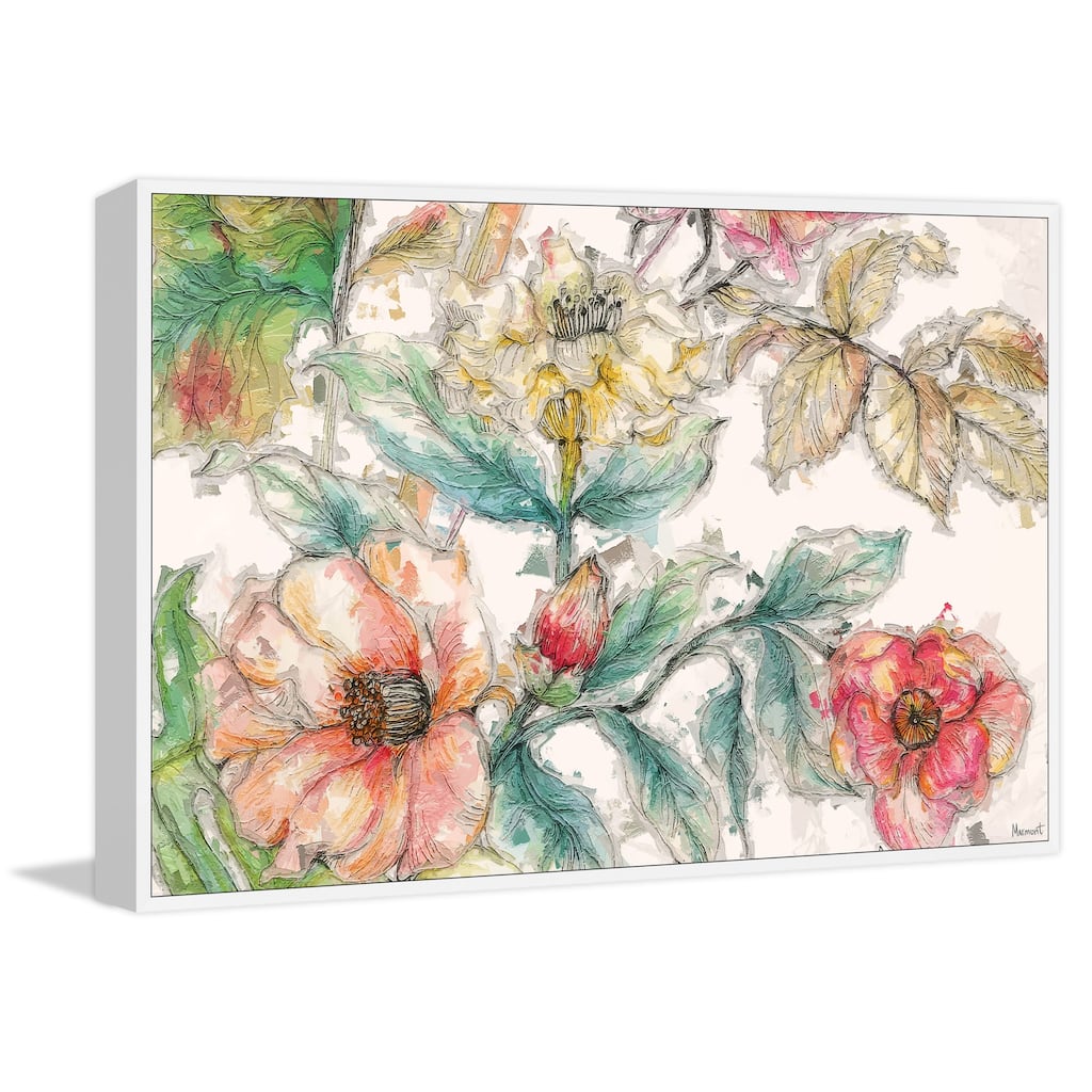 Be a Flower Floater Framed Print on Canvas