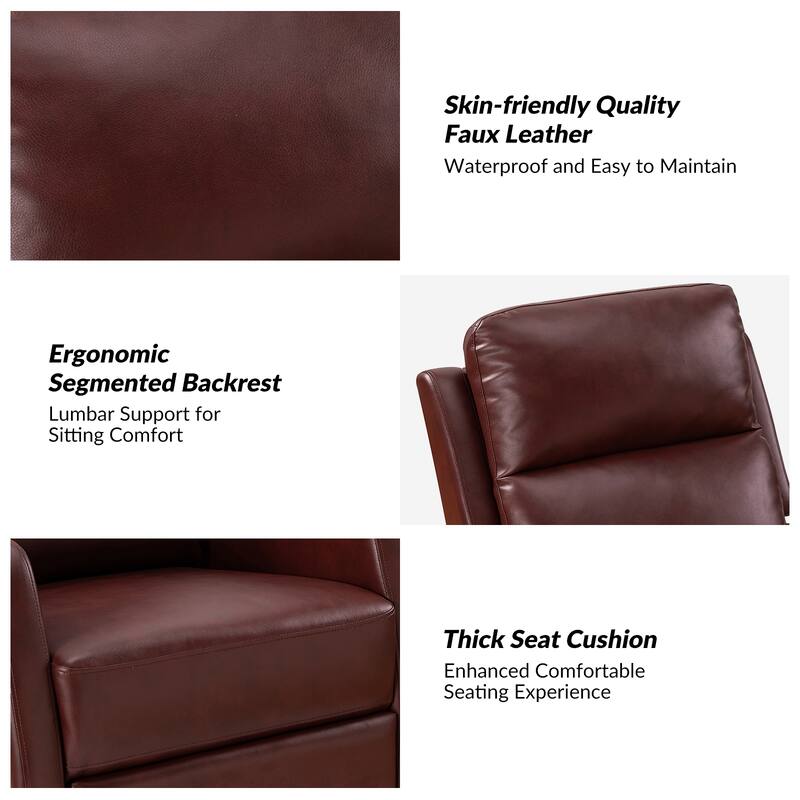 Esteban Swivel Recliner with Tufted Back Set of 2 by HULALA HOME