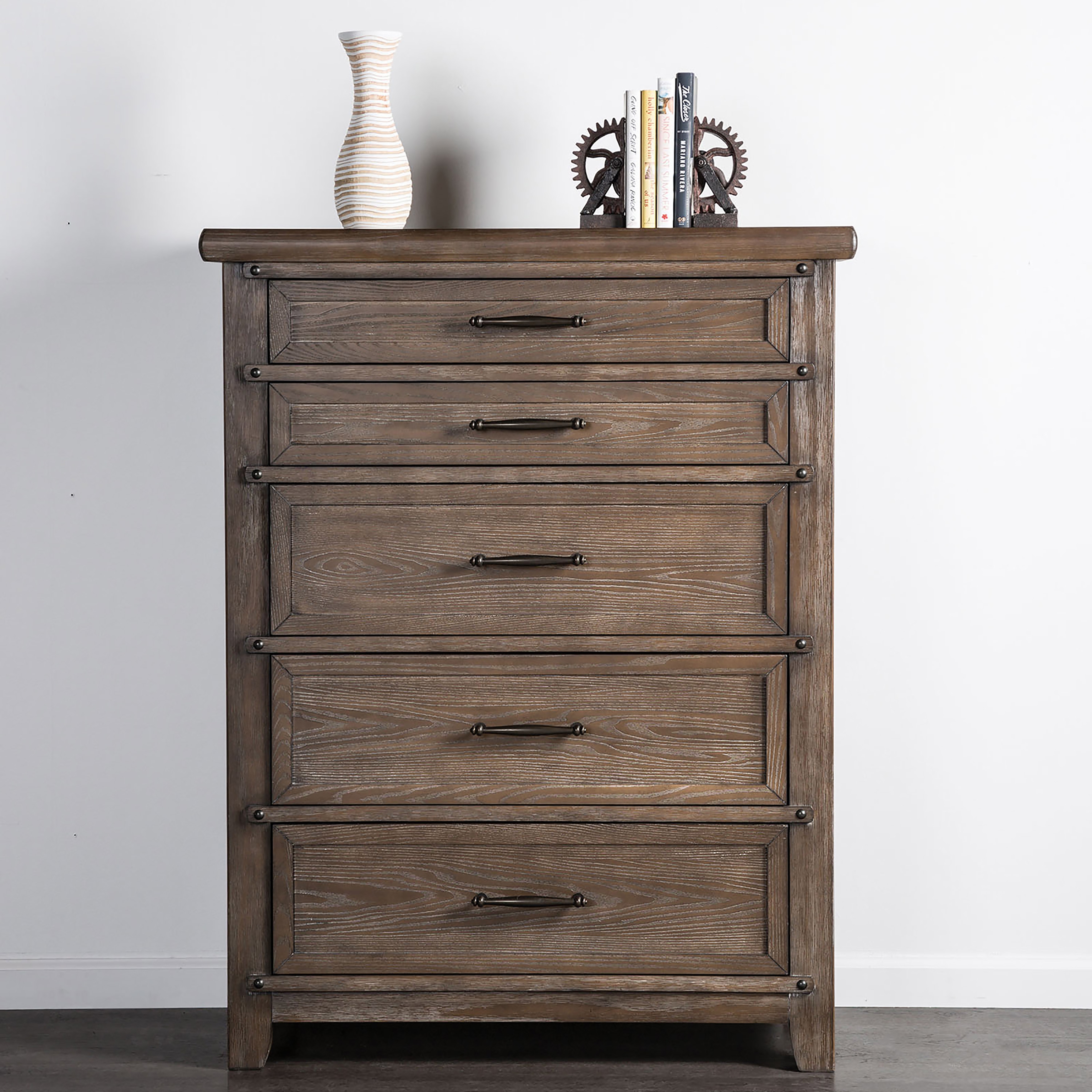 Furniture of America Trove Brown Wood 5-Drawer Chest