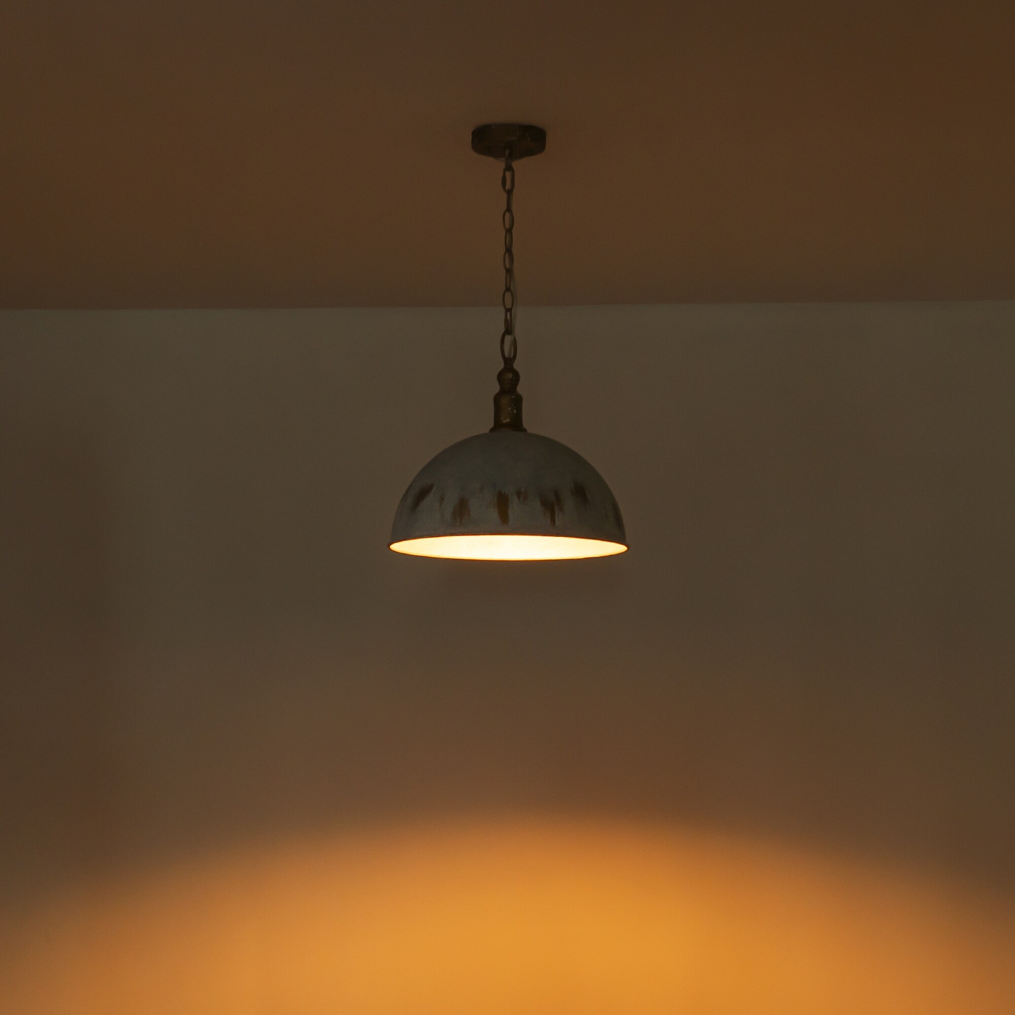 1-Light Modern Vintage Distressed Teal Dome Pendant Kitchen 1-Light Modern Vintage Distressed Teal Dome Pendant Kitchen