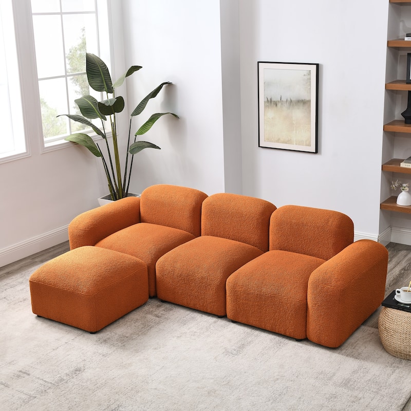 Minimalism LShape Modular Sectional Sofa, DIY Combination Living Room