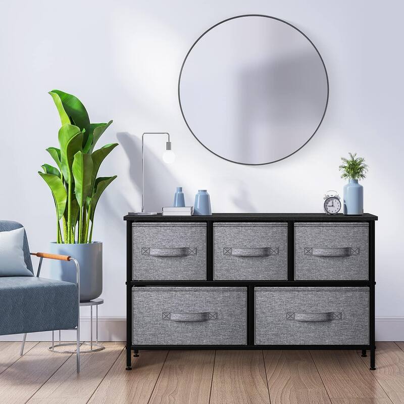 Sorbus 5 Drawer Wide Short Dresser