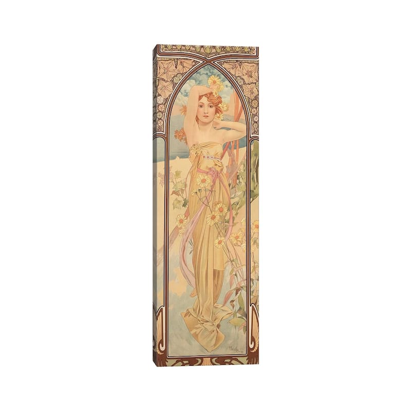 iCanvas "The Times of the Day - Brightness of Day, 1899" by Alphonse Mucha Canvas Print