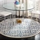 preview thumbnail 18 of 121, SAFAVIEH Handmade Cambridge Myrtis Moroccan Wool Rug 10' x 10' Round - Navy Blue/Ivory