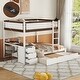 preview thumbnail 24 of 55, Full-over-Full Bunk Bed with Twin size Trundle,Storage and Desk,Space-Efficient Multifunctional Loft Bunk Bed with Storage