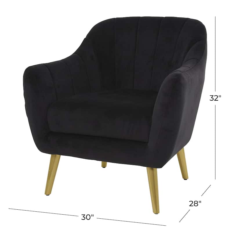 Polyester Living Room Accent Chair - Black, Blue, or Yellow - Roche River Decor