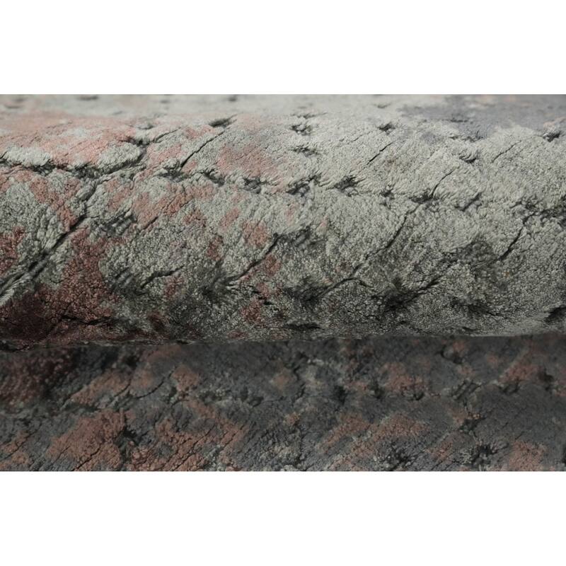 Hand Knotted Oriental Viscose Silk Carpet Modern Abstract Multi-Colored Abstract Area Rug - 8' 0'' X 5' 7''
