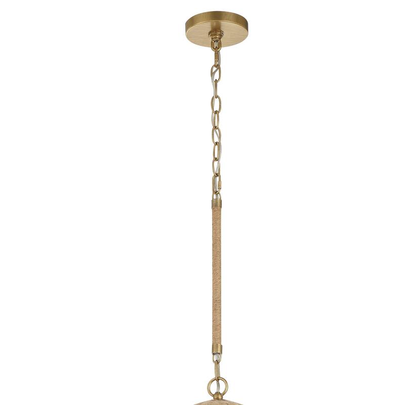 Jace 1 Light Soft Gold Pendant - 15"W x 17"H