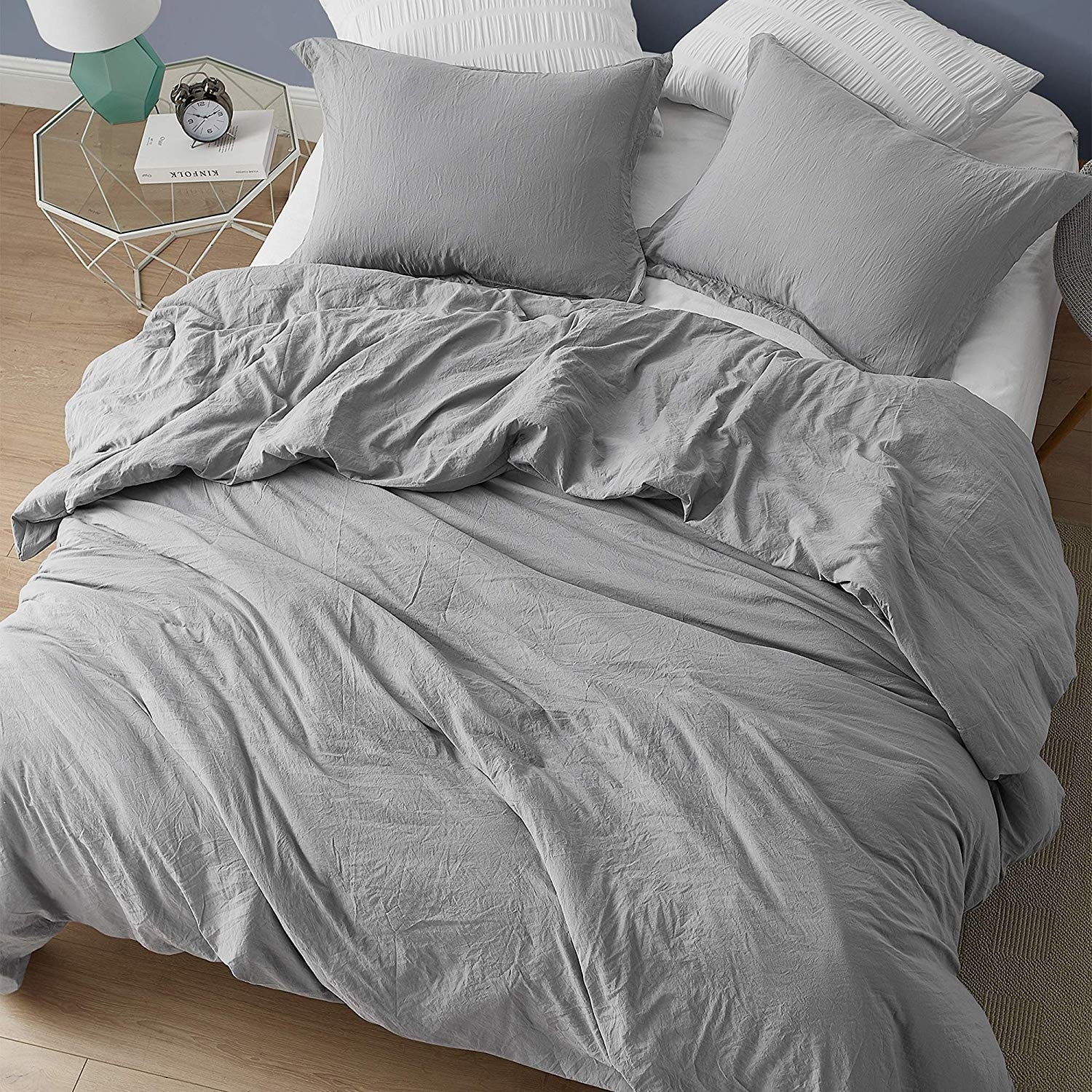 Chommie Weighted Natural Loft Comforter Set Alloy Twin XL