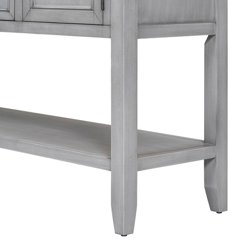 Elegant Storage Dresser with 4 Small Drawers and Bottom Shelf for Bedroom