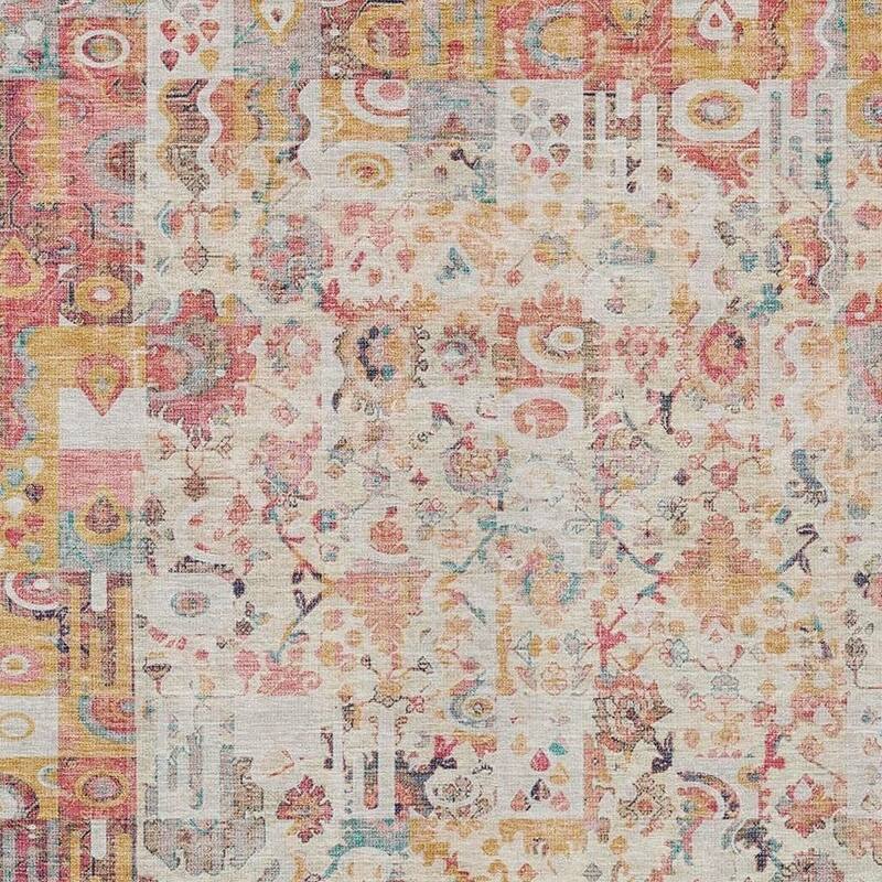 HomeRoots Patchwork Traditional Rectangle Outdoor Rug