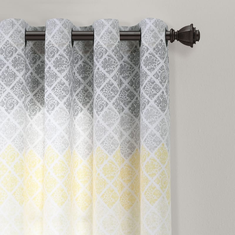 Lush Decor Medallion Ombre Window Curtain Panel Pair - 84" x 52"