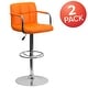 preview thumbnail 18 of 103, Quilted Vinyl Adjustable Chrome Bar Stool (Set of 2)