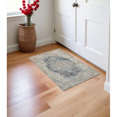 Cuzal Traditional Woven Soft Area Rug By HomeRoots - 2' X 3'