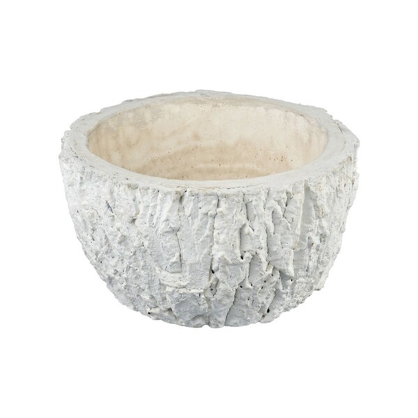 Elk Home 2181-071 The Trunk Bowl Wood Decorative Bowl - White