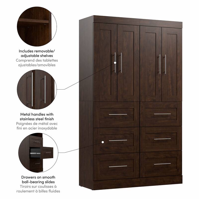 Pur 50W Closet Organization System with Drawers by Bestar