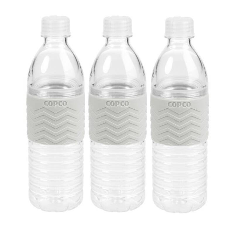 Copco Hydra Tritan Water Bottle 3 Pack - 16.9 oz - Chevron Gray - 16.9 oz - 3 Piece
