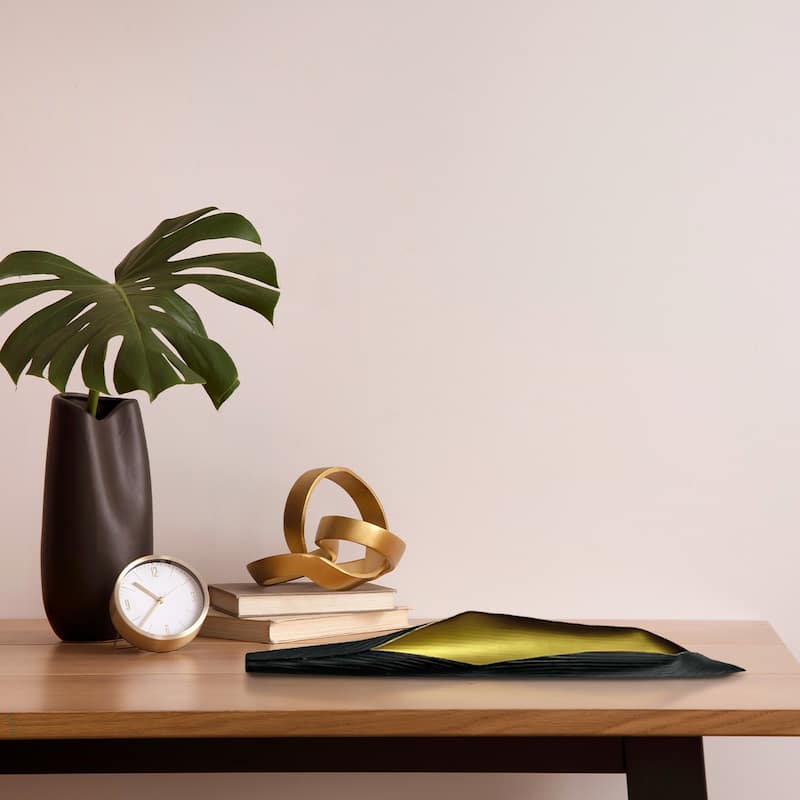 24" Wide Aluminum Long Banana Leaf Plate - 24 x 3 x 2 in