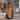 52" Tall Wood 1-door Bathroom Cabinet in Natural with Open Shelf