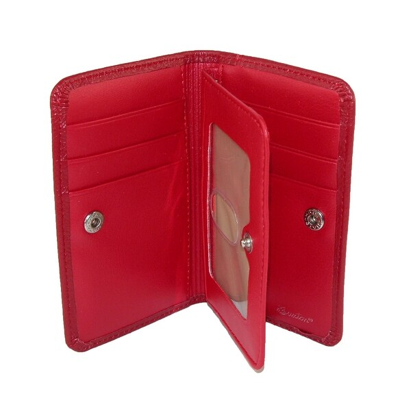 Buxton Womens Leather Deluxe Snap Card Case Wallet