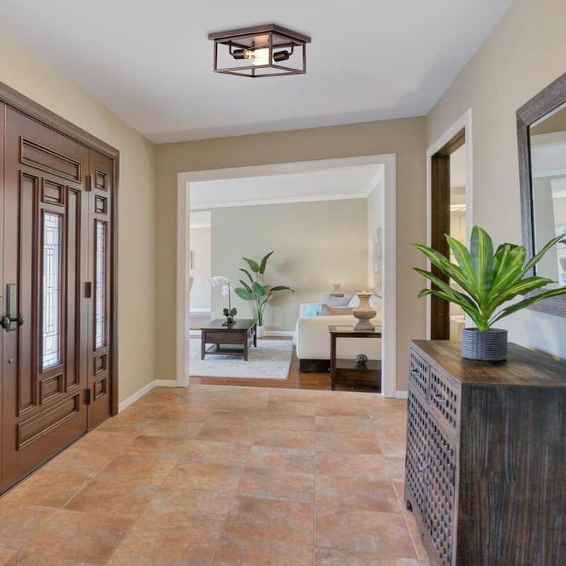 2-light Oil Rubbed Bronze Flush Mount