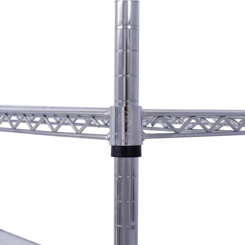 2450lbs Heavy Duty Adjustable Storage Rack with Wheels & Shelf Liners