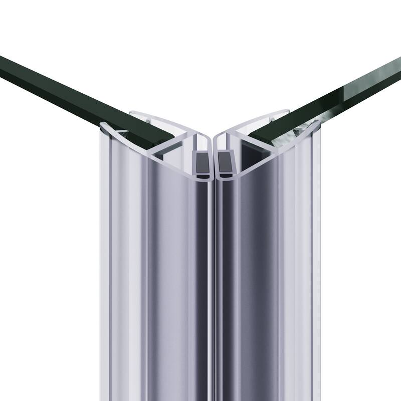 Elegant Chrome Finish Corner Entry Shower Enclosure with Sliding Shower Doors（Shower Base not Included）