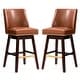 preview thumbnail 8 of 52, Pellebant 30.6'' H Solid Wood Swivel Bar Stool with Back