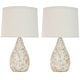 preview thumbnail 8 of 8, SAFAVIEH Lighting 21-inch Mother of Pearl Table Lamp (Set of 2) - 12"x12"x20.5"