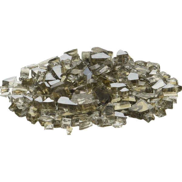 AZ Patio Heaters RFGLASS-2-BRZ Reflective Fire Pit Fire Glass in Bronze, 20lbs - bronze