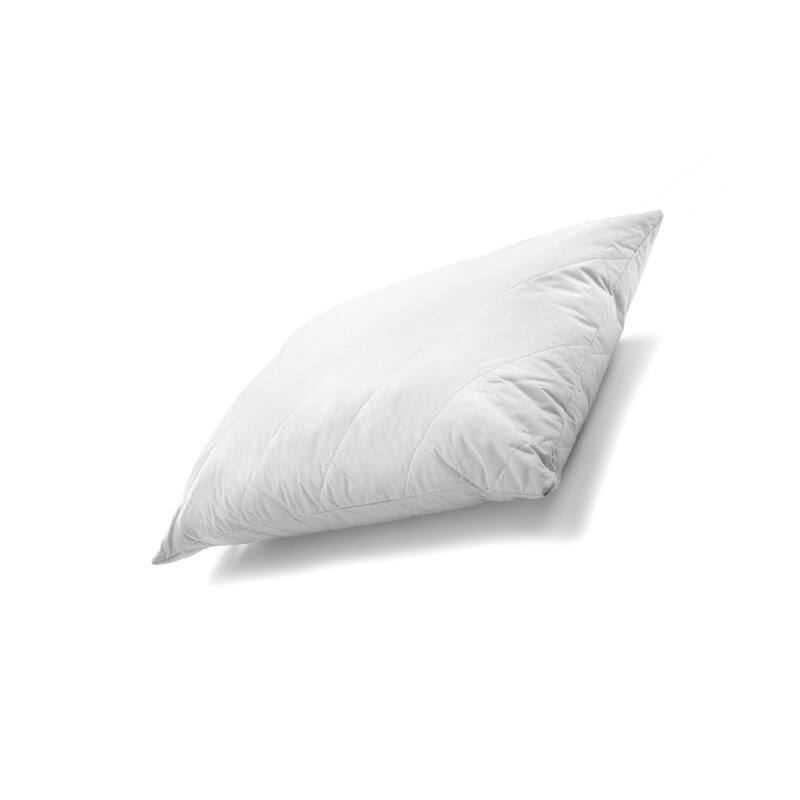 Luxe Collection Cooling Pillow - Down Alternative Linen Pillow, Queen 20x28 - Grey/Gray