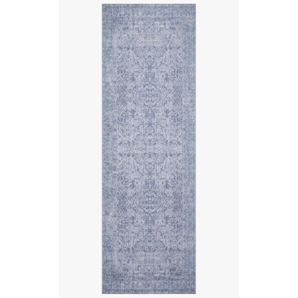 Alexander Home Tremezzina Printed Slate Distressed Area Rug