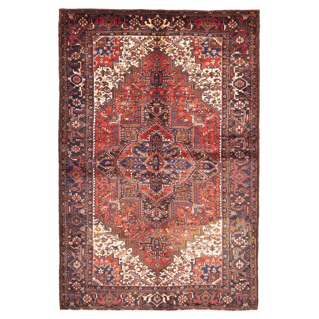 ECARPETGALLERY Hand-knotted Sarabi Red Wool Rug - 6'6 x 9'8