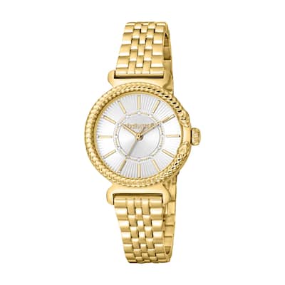 Roberto Cavalli Women RC5L061M0055 Quartz Watch - Gold-Tone