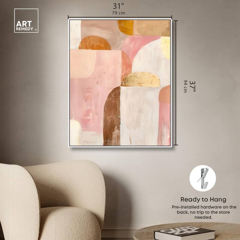 Rose Quartz and Sand II Canvas by Art Remedy